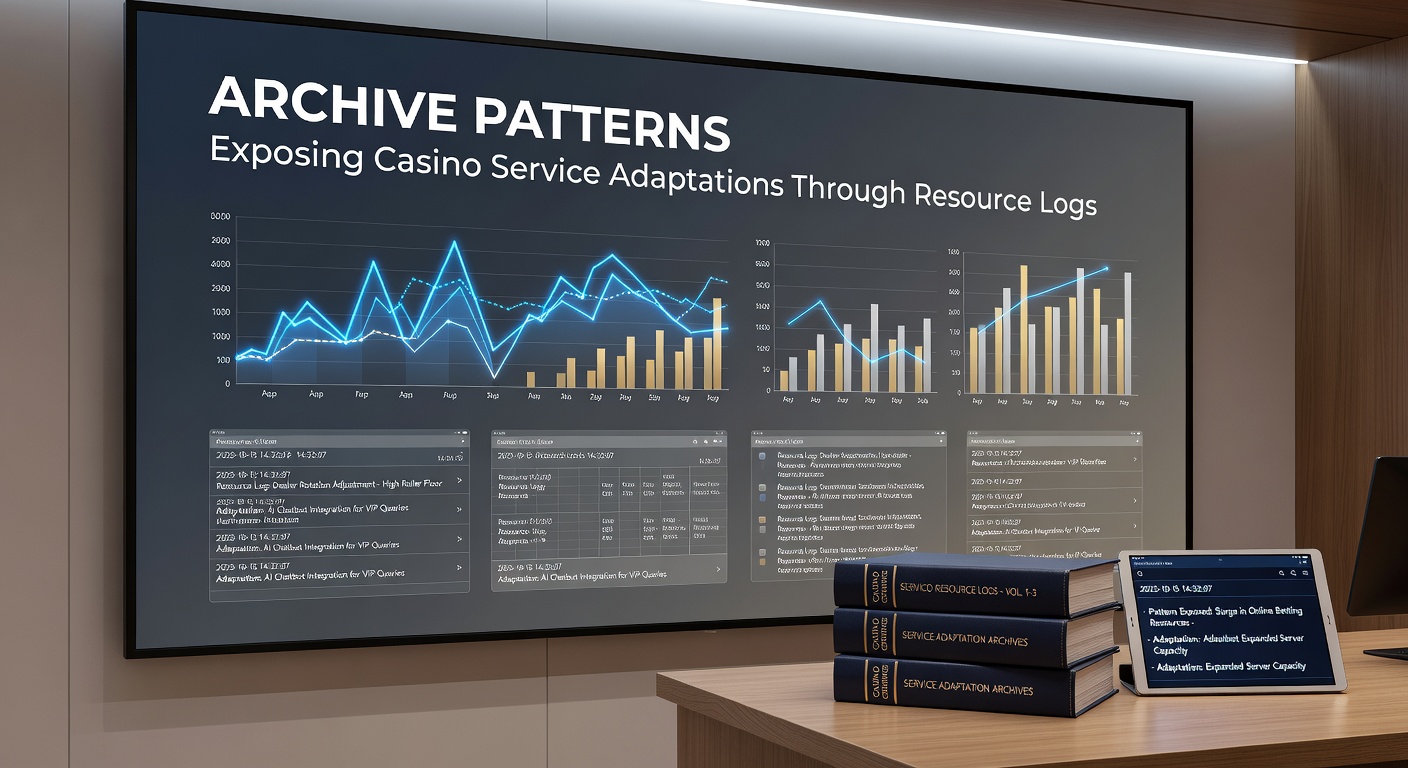 Resource logs and archive patterns from casino server systems showing service adaptations over time