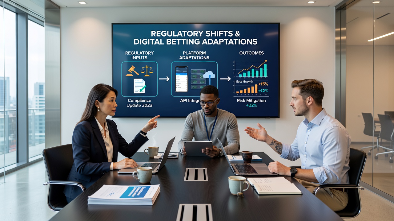 Overview of regulatory documents and digital interfaces showing policy impacts on betting platforms